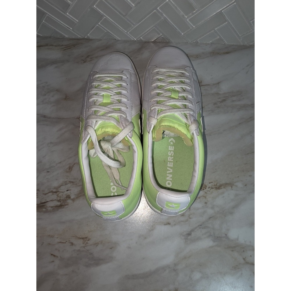 Converse Pro Leather Ox Low Top White/Ghost Green Mens Size 7.5  167591c New